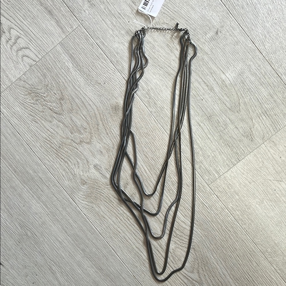 Elegant Silver Multi-Layer Necklace